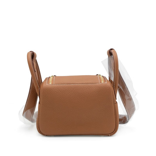 Hermès Gold Clemence Mini Lindy 20 Gold Hardware