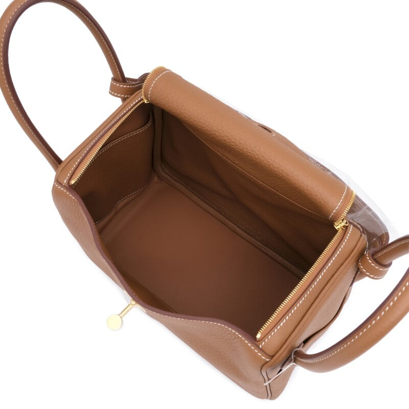 Hermès Gold Clemence Lindy 26 Gold Hardware