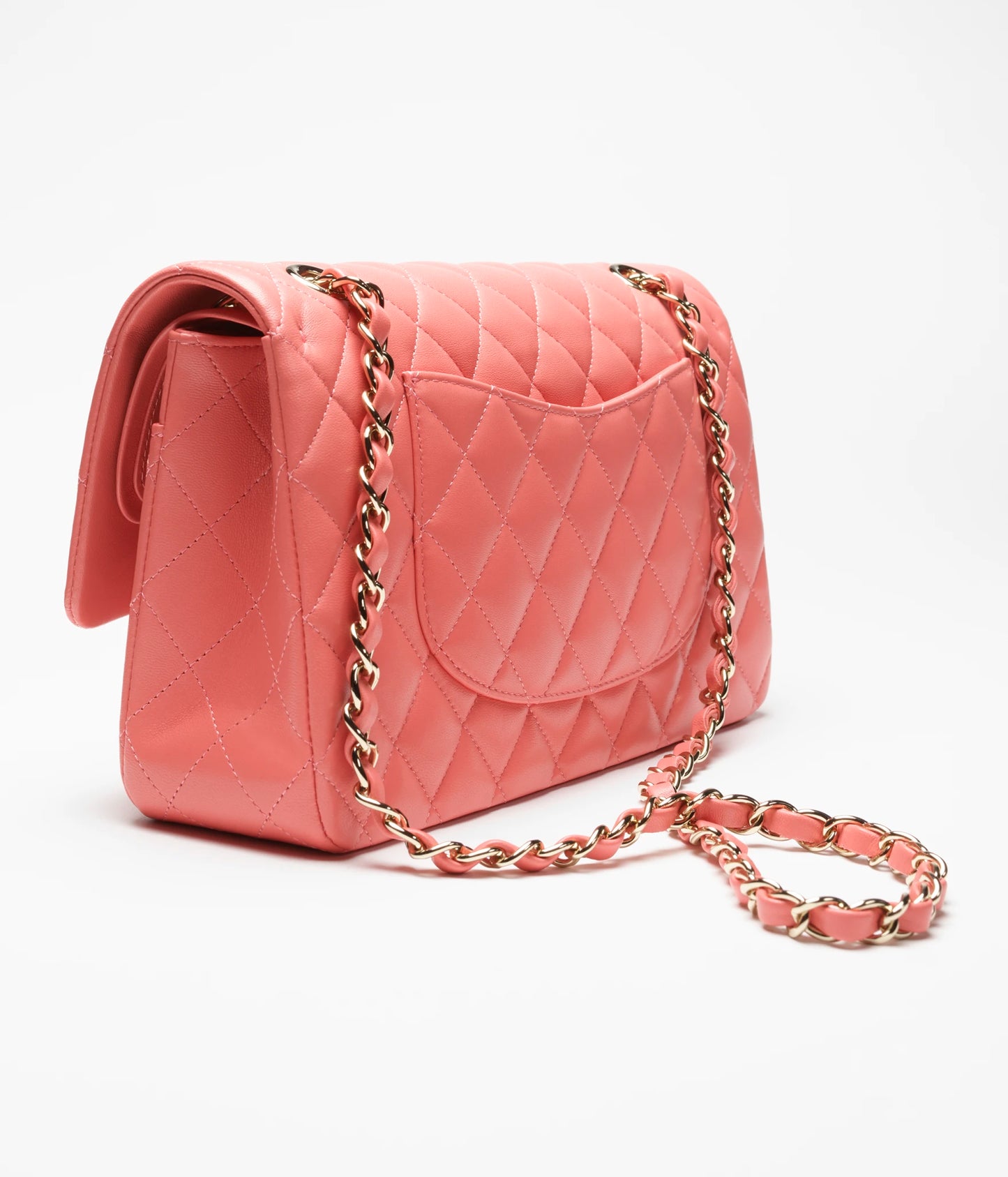 Chanel Classic 11.12 Handbag Lambskin & Gold-Tone Metal - Coral