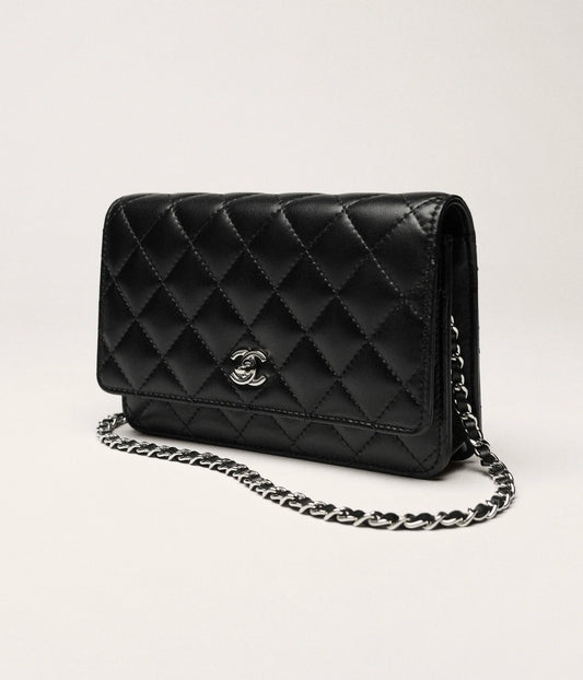 Chanel Classic Wallet On Chain Lambskin - Black