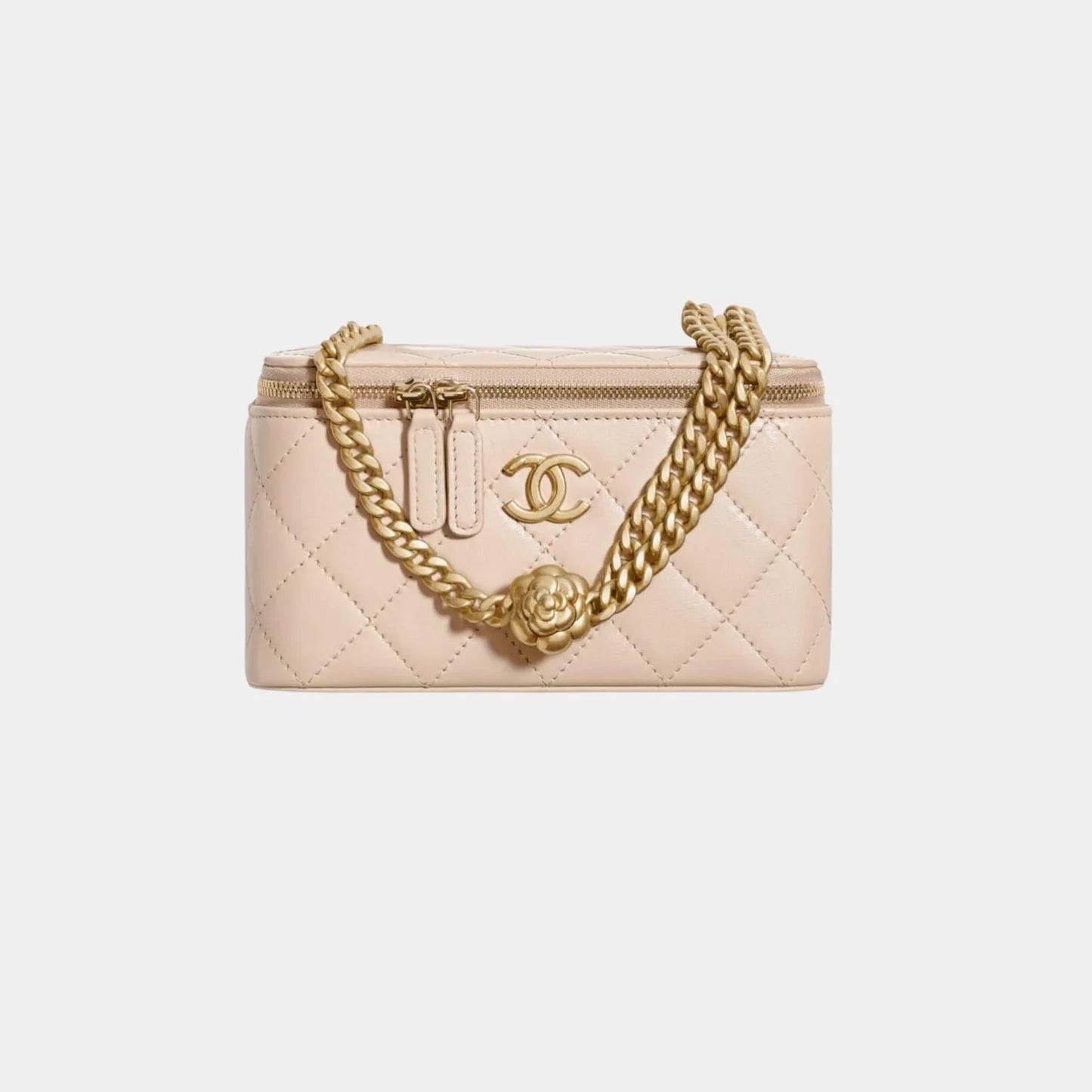 Chanel Vanity with Chain in Lambskin - Beige