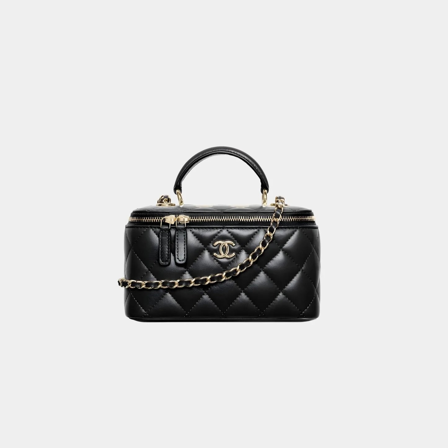 Chanel Long Vanity With Chain in Lambskin - Black