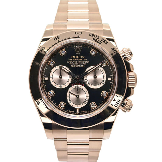 Rolex Cosmograph Daytona 40mm 126505-0002 Bright Black & Sundust Dial with Diamonds