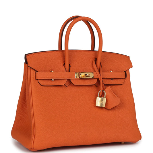 Hermès Birkin 25 Orange Togo Gold Hardware