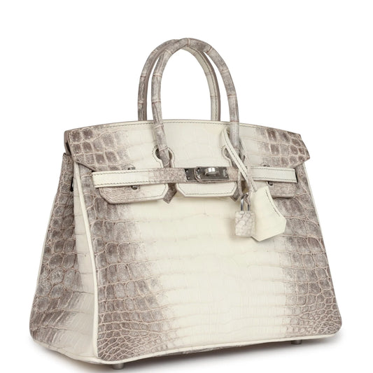 Hermès Birkin 25 Himalaya Niloticus Crocodile Palladium Hardware