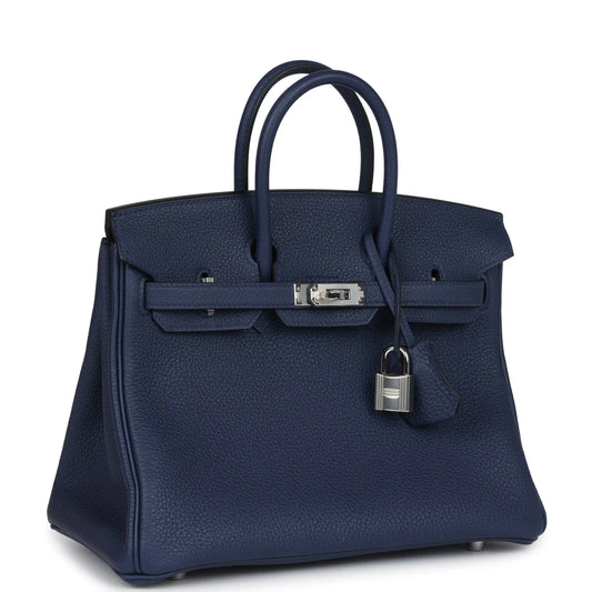Hermès Birkin 25 Bleu Saphir Togo Palladium Hardware