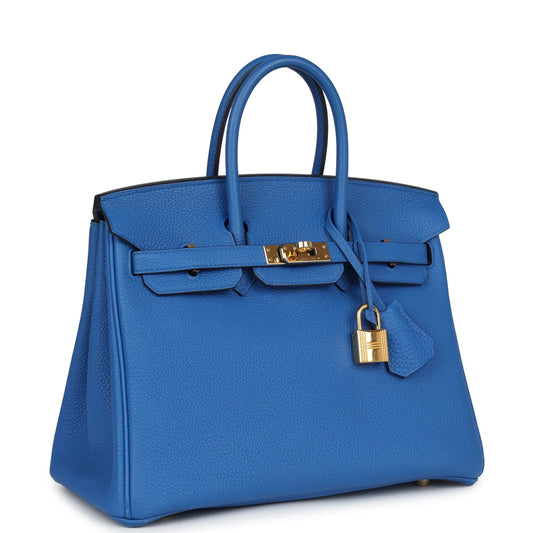 Hermès Birkin 25 Bleu Zellige Togo Gold Hardware