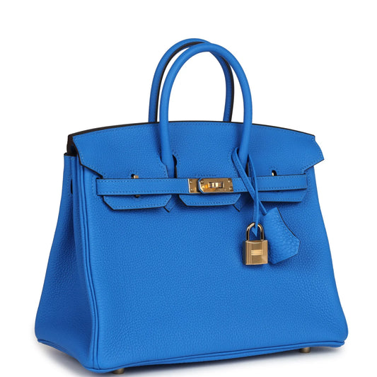Hermès Birkin 25 Bleu Hydra Togo Gold Hardware