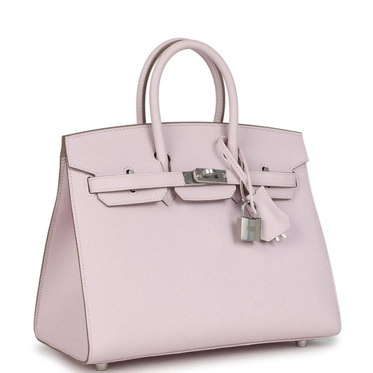 Hermès Birkin Sellier 25 Mauve Pale Epsom Palladium Hardware