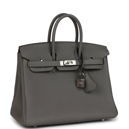 Hermès Birkin 25 Gris Meyer Togo Palladium Hardware