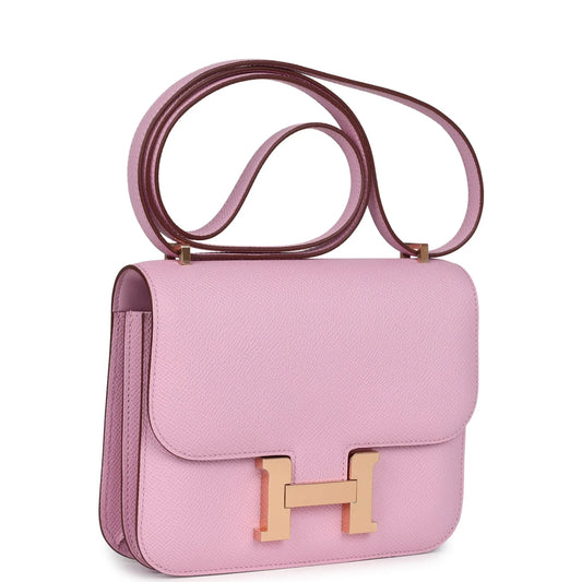 Hermès Constance 18 Mauve Sylvestre Epsom Rose Gold Hardware