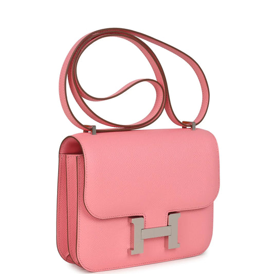 Hermès Constance 18 Rose Confetti Epsom Palladium Hardware