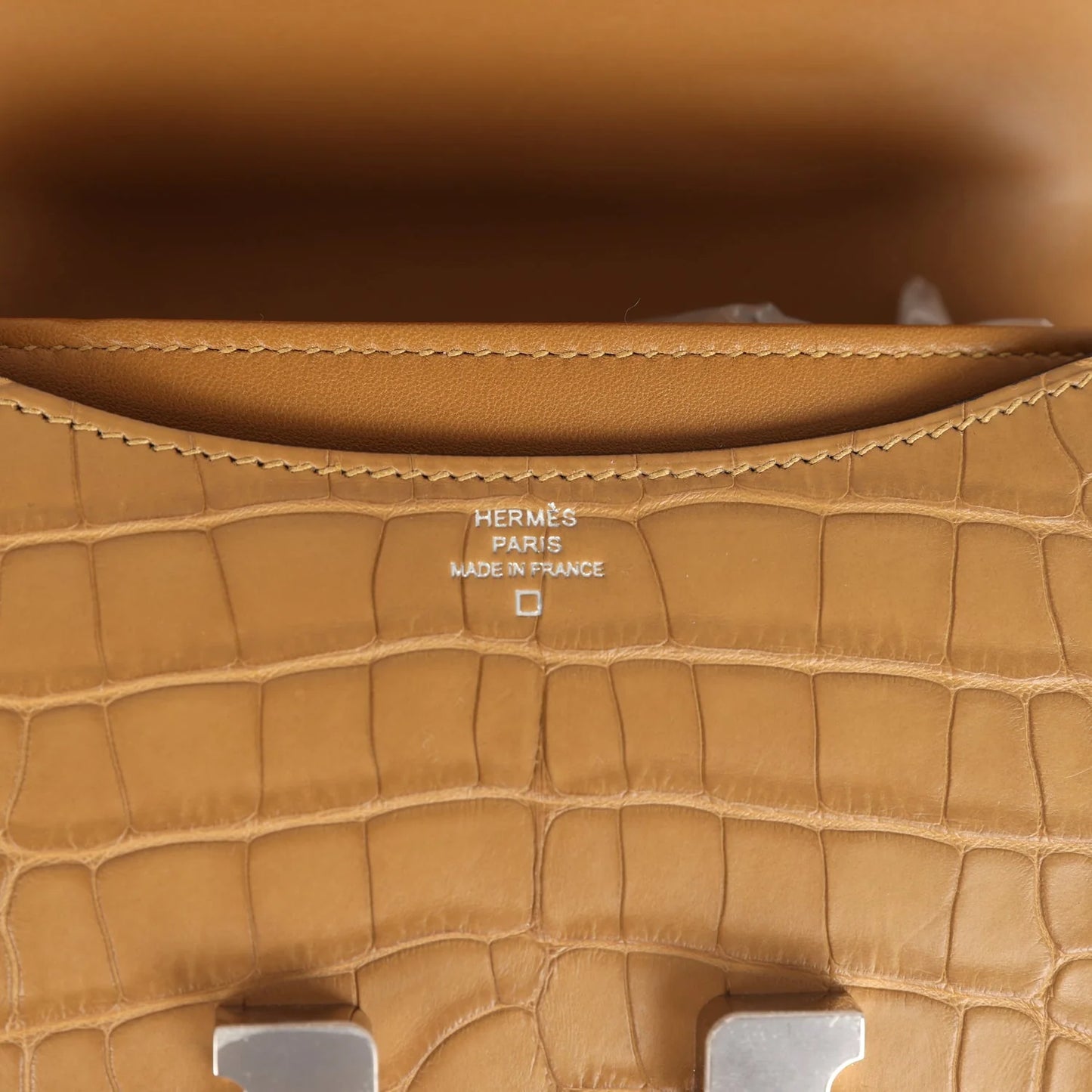 Hermès Constance 18 Kraft Matte Alligator Palladium Hardware
