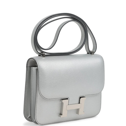 Hermès Constance 18 Argent Chevre Chamkilight Palladium Hardware