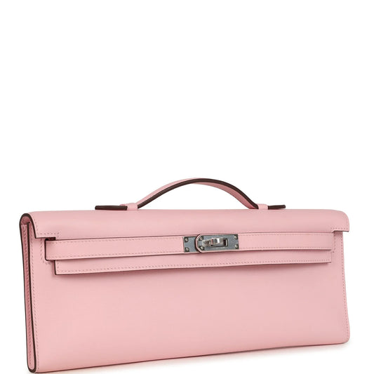 Hermès Kelly Cut Rose Sakura Swift Palladium Hardware