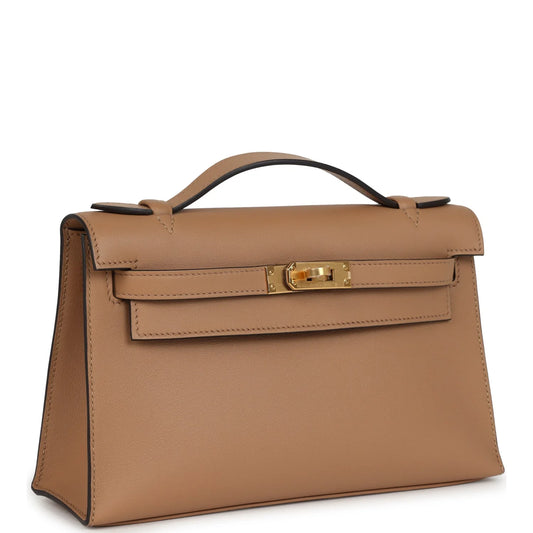 Hermès Kelly Pochette Chai Swift Gold Hardware