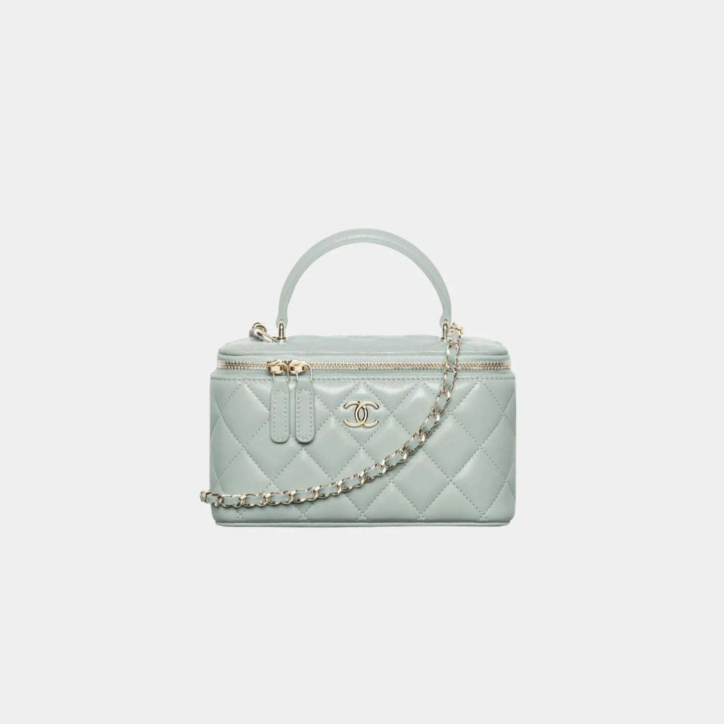 Chanel Long Vanity With Chain Lambskin - Light Green
