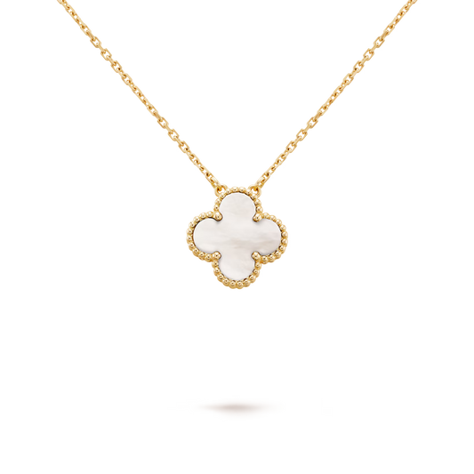 Van Cleef & Arpels, Vintage Alhambra pendant, 18K yellow gold, white mother-of-pearl