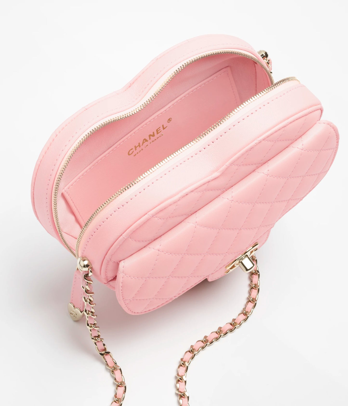 Chanel Heart Bag Lambskin - Light Pink