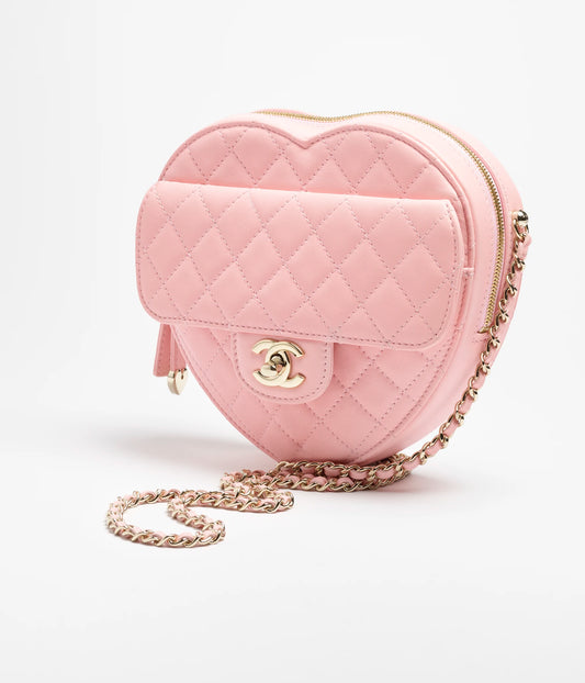 Chanel Heart Bag Lambskin - Light Pink