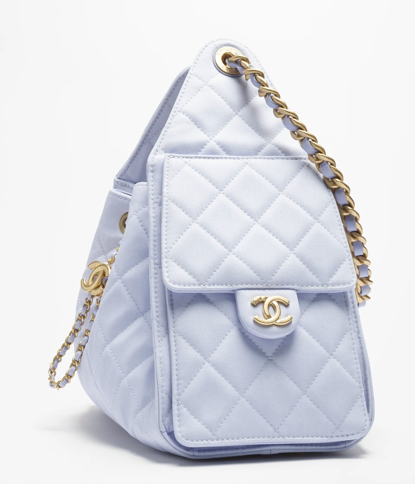 Chanel 25 Small Handbag Canvas & Gold-Tone Metal - Lilac