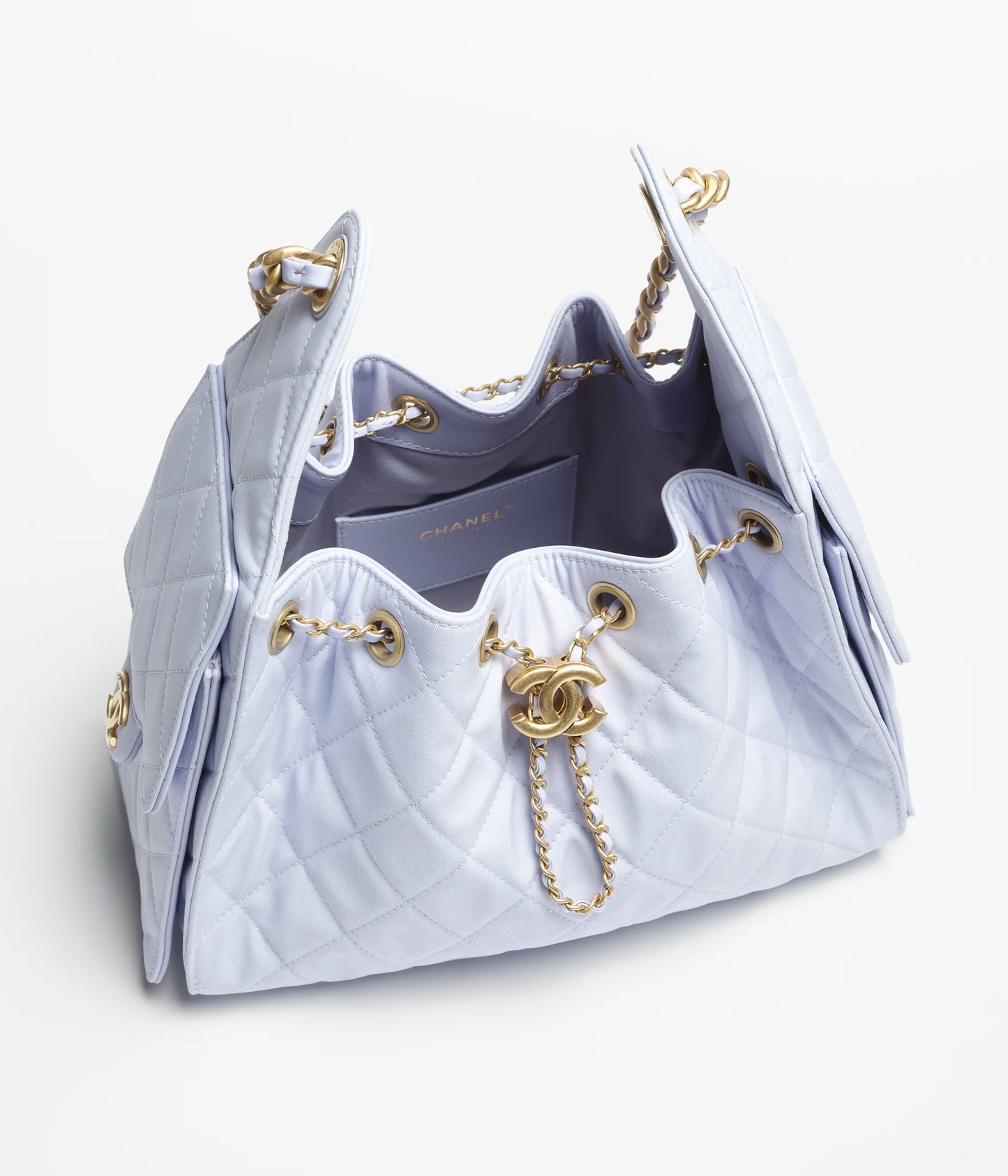 Chanel 25 Small Handbag Canvas & Gold-Tone Metal - Lilac