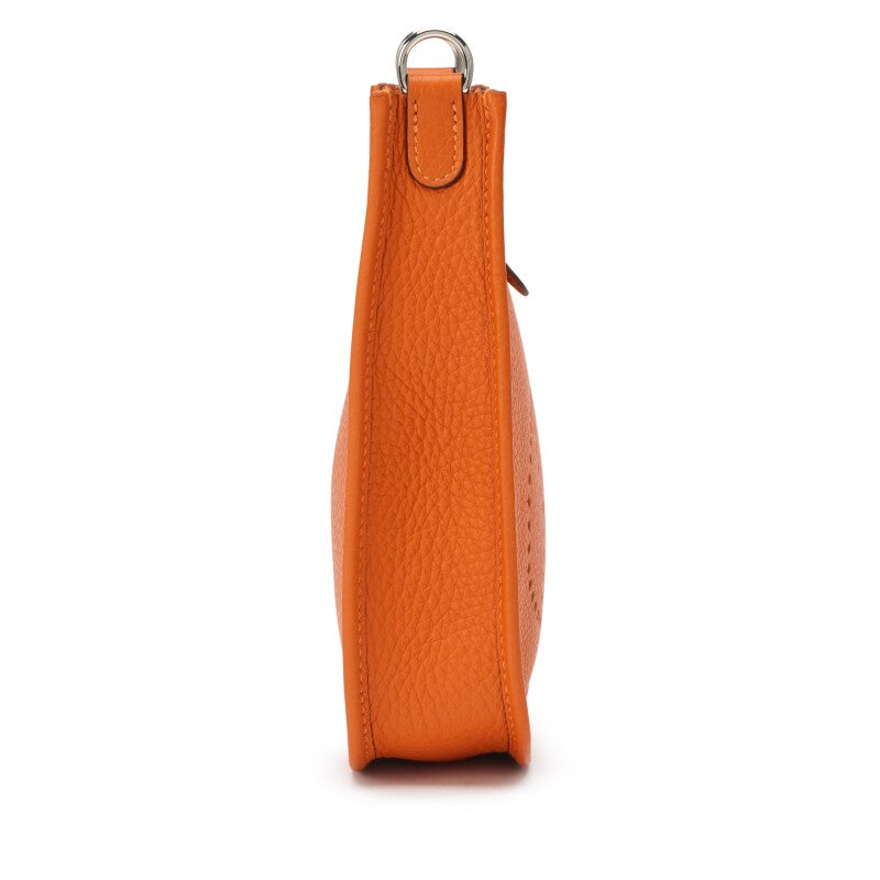 Hermès Orange H Clemence Evelyne TPM 16 Palladium Hardware