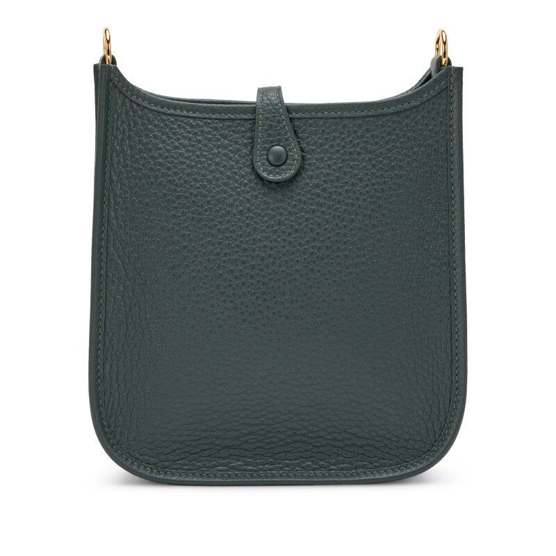Hermès Vert Mangrove Clemence Mini Evelyne II TPM 16 Gold Hardware