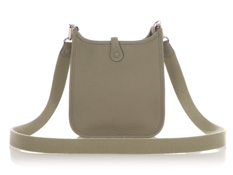 Hermès Sage Green Clemence Evelyne TPM 16 Palladium Hardware