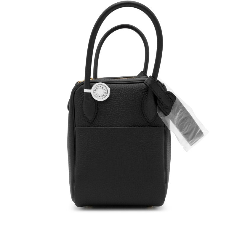 Hermès Black Clemence Lindy 26 Gold Hardware