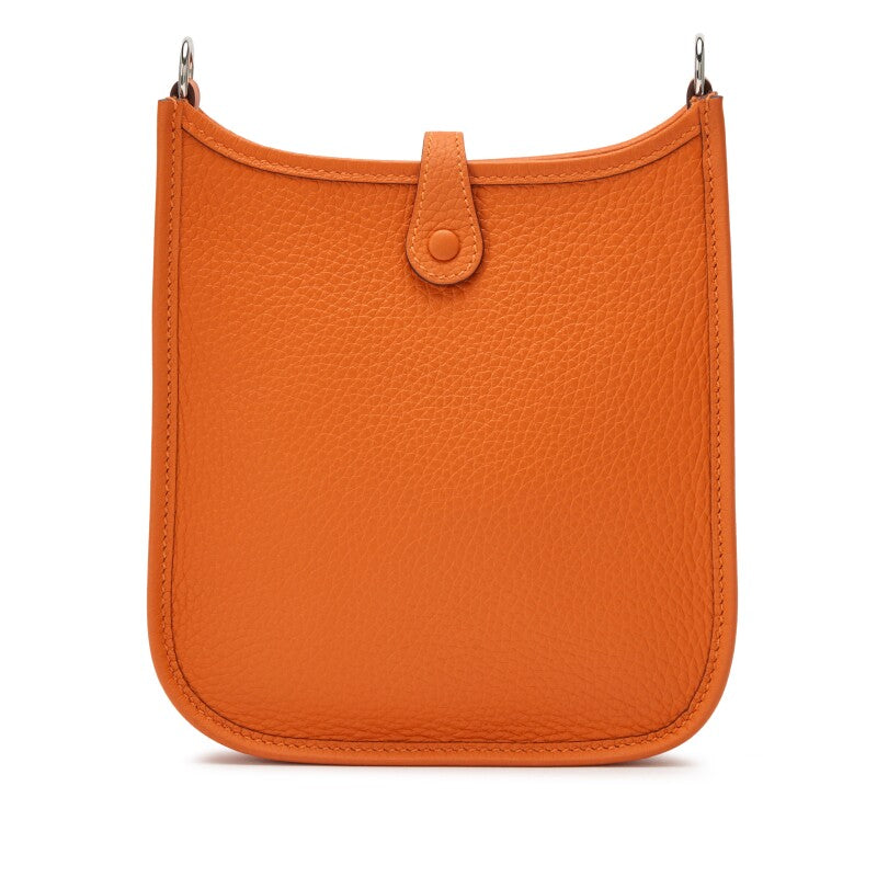 Hermès Orange H Clemence Evelyne TPM 16 Palladium Hardware