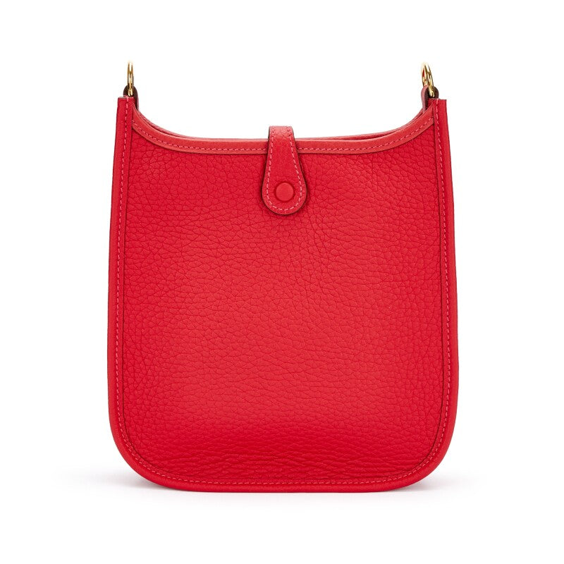 Hermès Vermillion Clemence Mini Evelyne II TPM 16 Gold Hardware