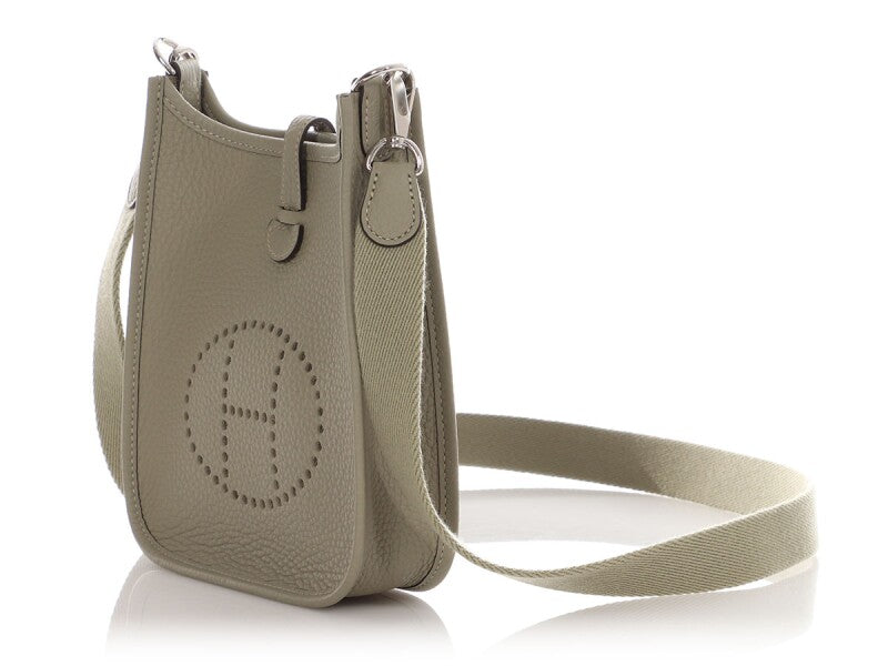Hermès Sage Green Clemence Evelyne TPM 16 Palladium Hardware