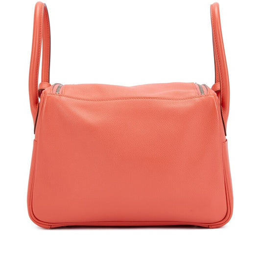 Hermès Flamingo Evercolor Lindy 26 Palladium Hardware