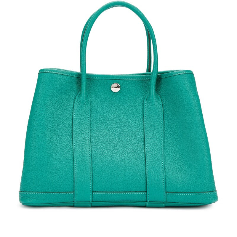 Hermès Vert Verone Negonda Garden Party 30 TPM Palladium Hardware
