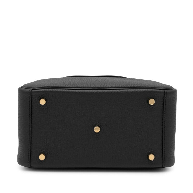 Hermès Black Clemence Lindy 26 Gold Hardware