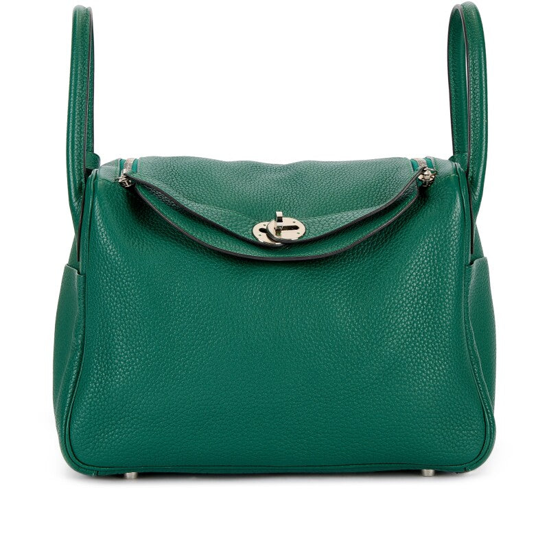 Hermès Malachite Clemence Lindy 26 Palladium Hardware