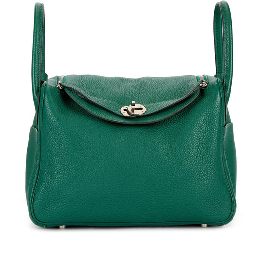 Hermès Malachite Clemence Lindy 26 Palladium Hardware