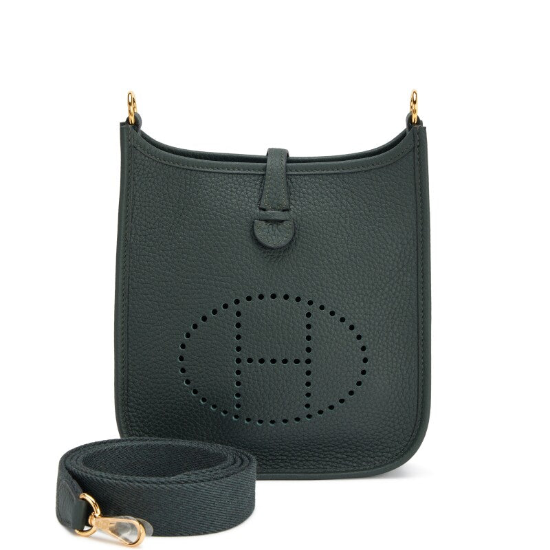 Hermès Vert Fonce Clemence Evelyne TPM 16 Gold Hardware