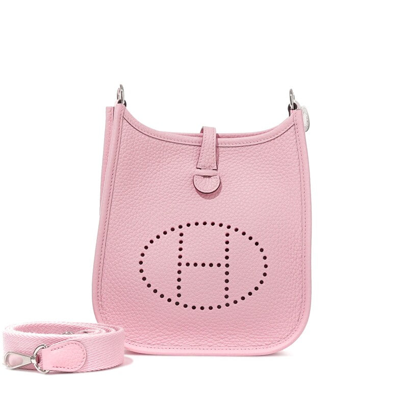 Hermès Rose Sakura Clemence Evelyne TPM 16 Palladium Hardware