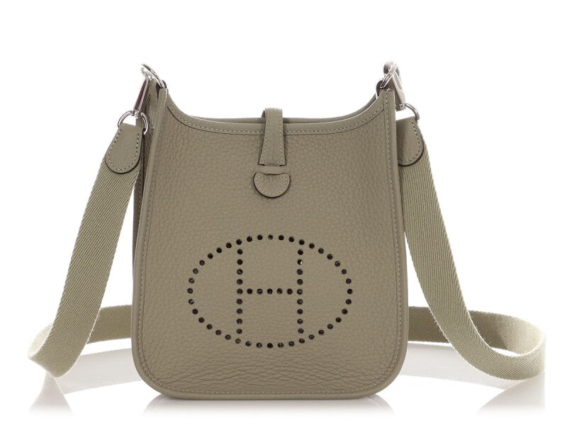 Hermès Sage Green Clemence Evelyne TPM 16 Palladium Hardware