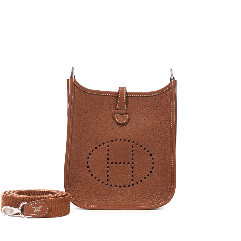 Hermès Gold Clemence Evelyne TPM 16 Palladium Hardware