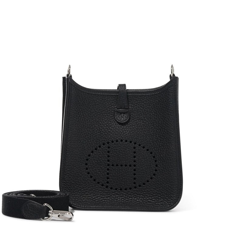 Hermès Black Clemence Mini Evelyne II TPM 16 Palladium Hardware