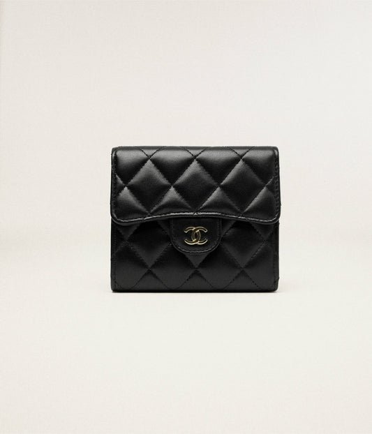 Chanel Classic Small Flap Wallet Lambskin - Black