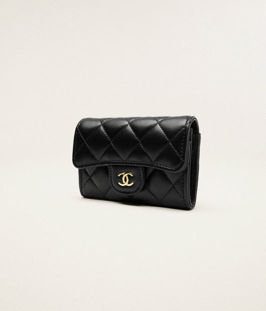 Chanel Classic Card Holder Lambskin - Black