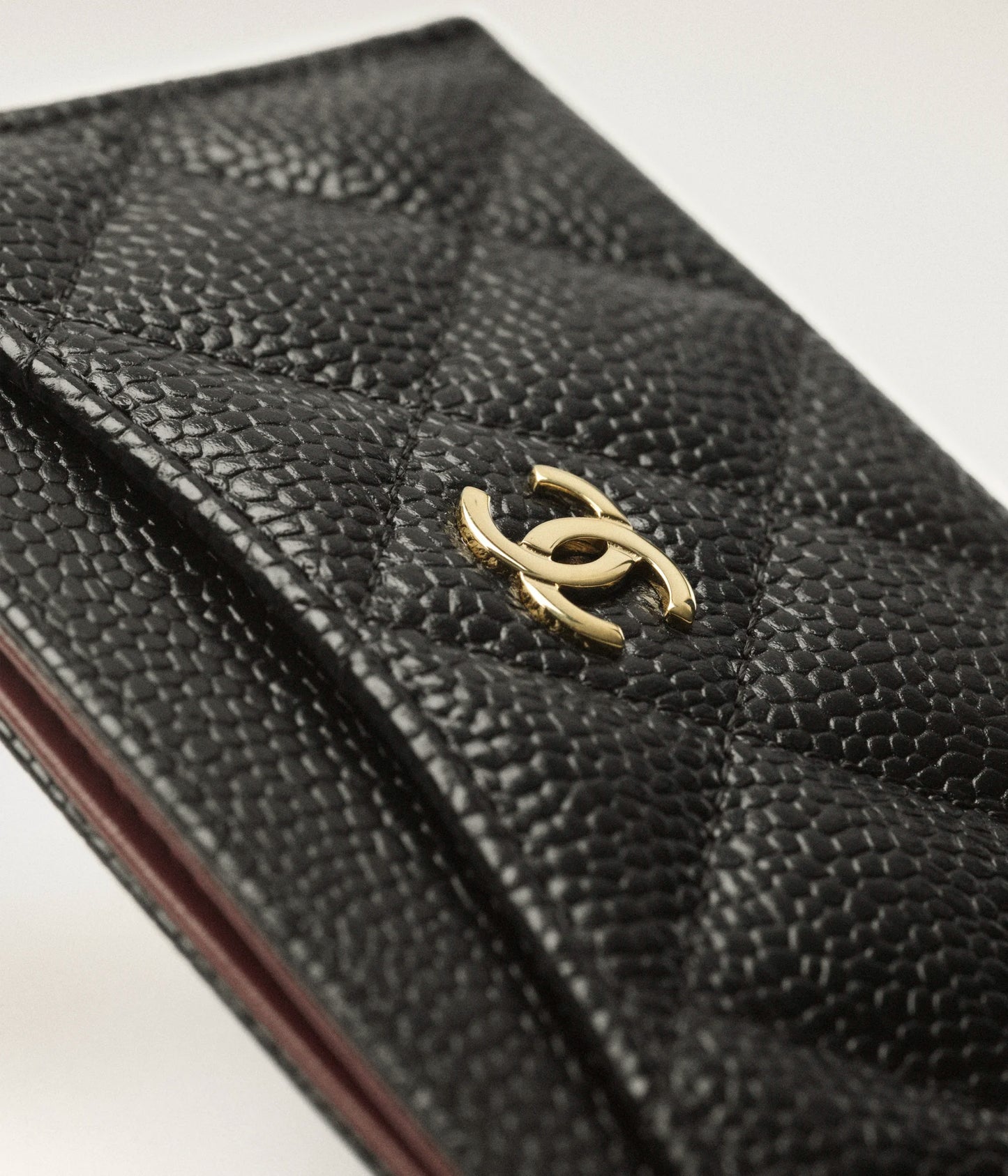 Chanel Classic Card Holder Grained Calfskin & Gold-Tone Metal Black