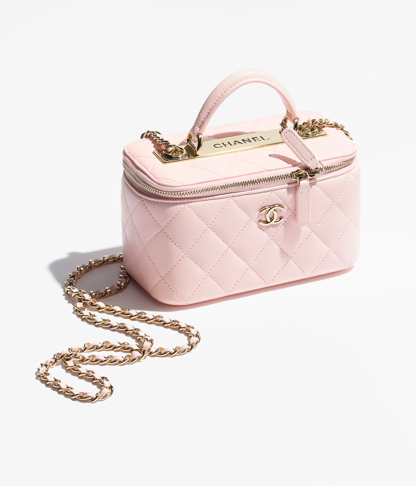 Chanel Long Vanity With Chain in Lambskin - Light Pink