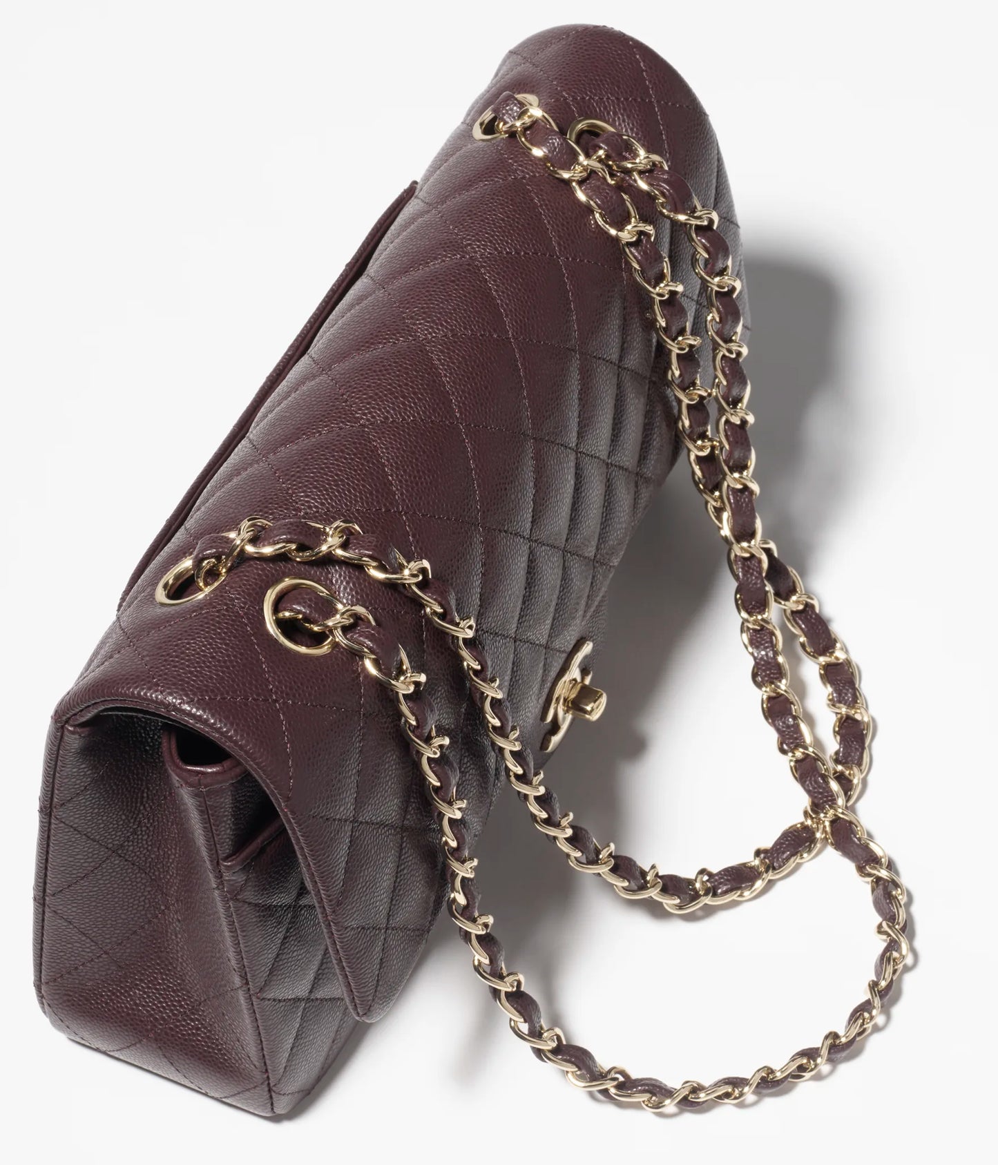 Chanel Classic 11.12 Handbag Grained Shiny Calfskin & Gold-Tone Metal - Dark Brown