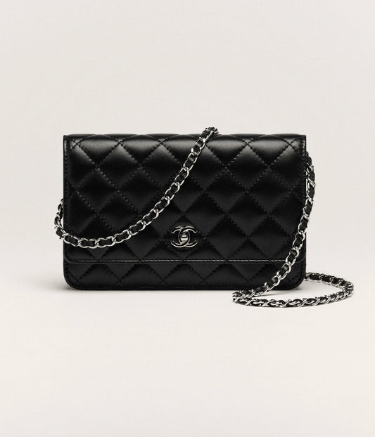 Chanel Classic Wallet On Chain Lambskin - Black