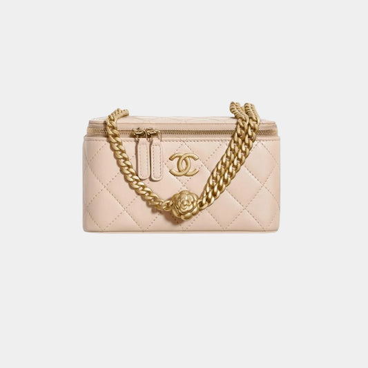 Chanel Vanity with Chain in Lambskin - Beige